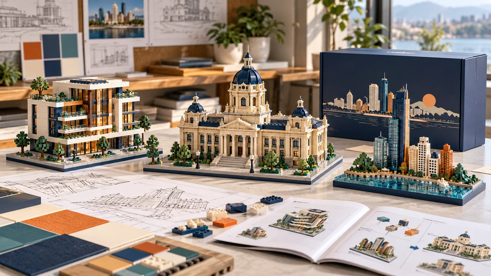 Custom architectural building block models for property, museum and landmark souvenir projects